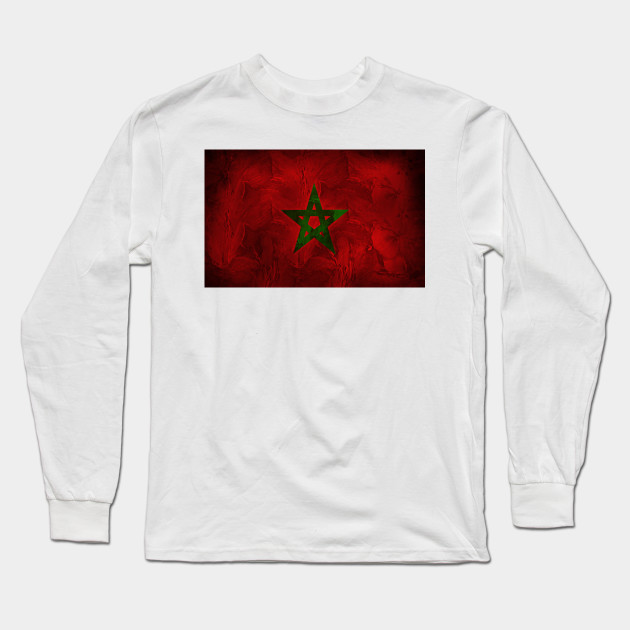 Moroccan Flag Wallpaper Morocco Long Sleeve T Shirt Teepublic