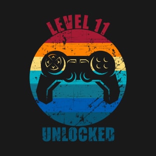 Level 11 Unlocked 11th Birthday 11 Year Old Gift T-Shirt