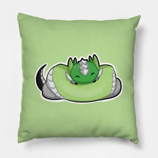 Cute aromantic wyrm dragon Pillow