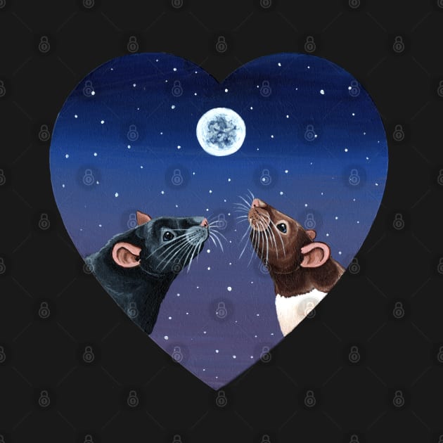 Heart Rats Moonlight Scene by WolfySilver