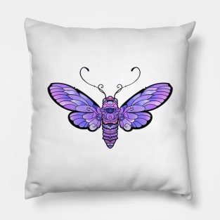 purple moth butterfly Pillow