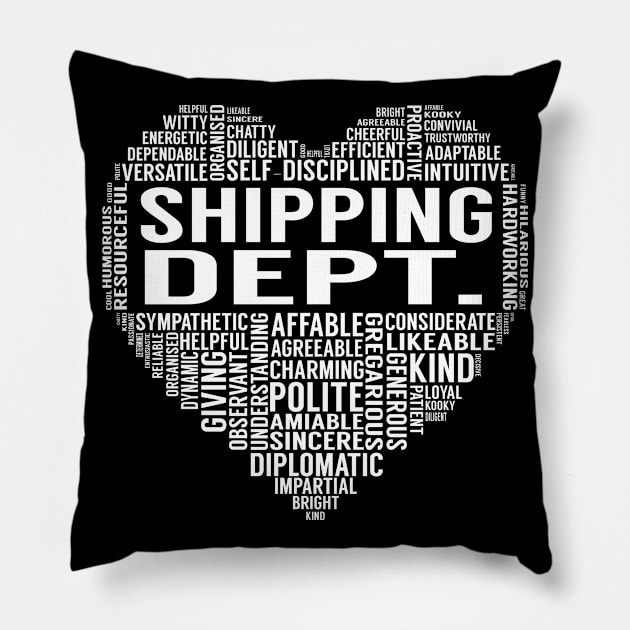 Shipping Dept. Heart Pillow by LotusTee