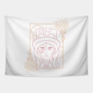 Virgo Steampunk Astro Elegance Tapestry