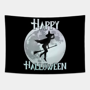 Happy Halloween - The Flying Witch Tapestry