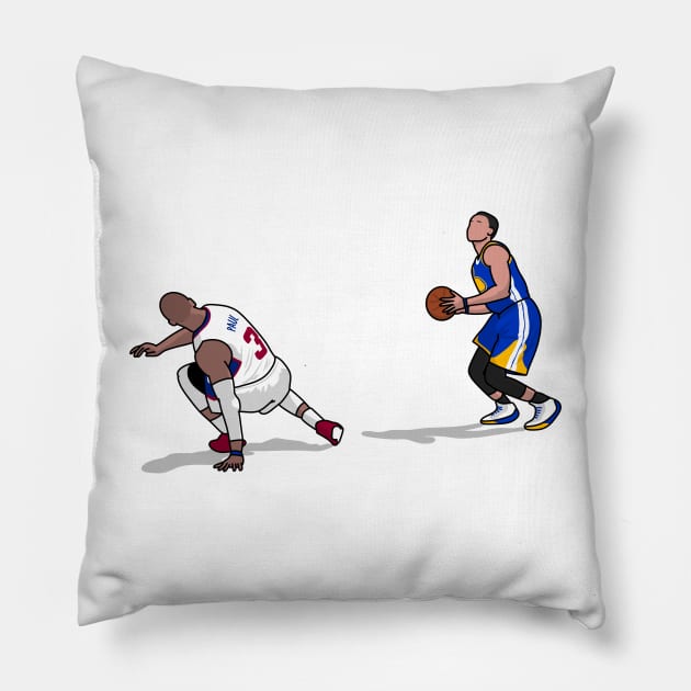 curry crossover on cp3 Pillow by rsclvisual