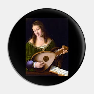 Lady Playing a Lute c. 1530 Pin
