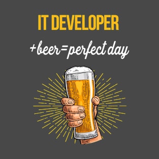 It Developer Beer T-Shirt It Developer Funny Gift Item T-Shirt