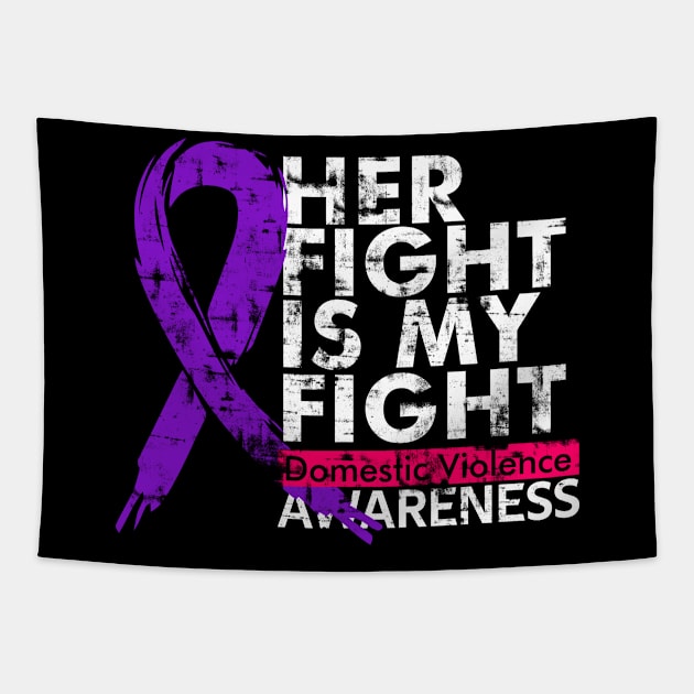 her fight is my fight // domestic violence Tapestry by crayonKids