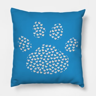 Pawprint of Hearts Pillow