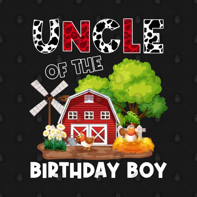 Uncle Of Birthday For Girl Cow Farm Birthday Cow by Hesti Design