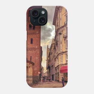 Bell Tower Church Historic Antique Architecture Milano Italy Phone Case