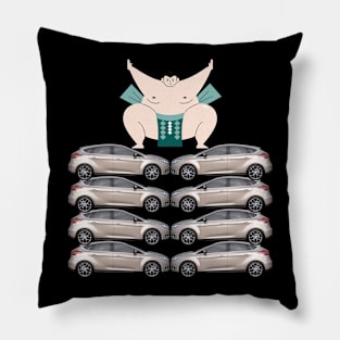 Sumo Wrestler on Car Pillow