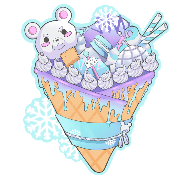 Polar Bear Crepe Kids T-Shirt by Sugarnspice