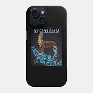 Aquarius the water-bearer zodiac sign Phone Case