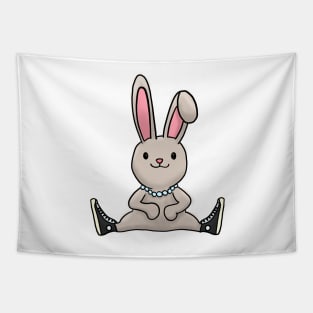 Rabbit with chucks and pearls happy easter 2021 bunny Tapestry