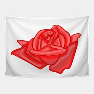 Beautiful cartoon red rose Tapestry