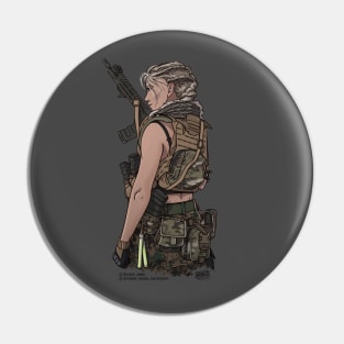 Special Ops Military Female Soldier Pin