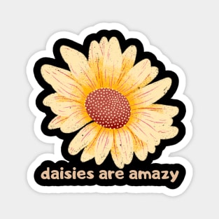 Daisies Minimalist Retro Flora Vintage Since Established Magnet