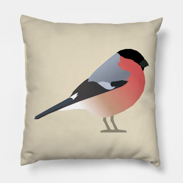 Graphic Nature - Bullfinch Pillow by AnthonyZed