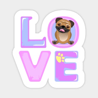 Pug valentine Magnet