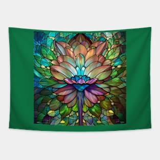 Stained Glass Lotus Flower Tapestry