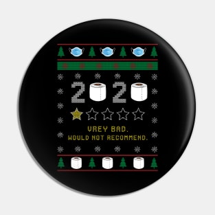2020 Very Bad Would Not Recommend, Funny Christmas, Ugly Christmas Gift Pin