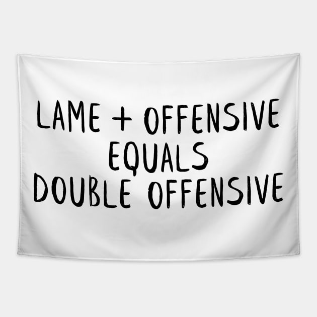 The Office Michael Scott Toby Lame and Offensive Double Offensive Black Tapestry by felixbunny