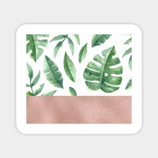 Lush ferns - rose gold Magnet