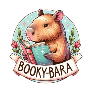 Booky-bara Capybara Reading a Book T-Shirt