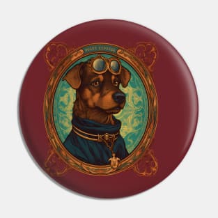 Cool Cute Dog with Glasses Pin