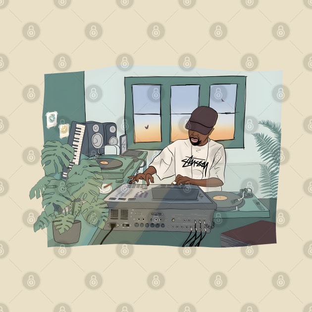 J Dilla in Home by Olenyambutgawe