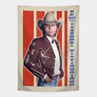 Dwight Yoakam / 80s Styled Retro Design Tapestry