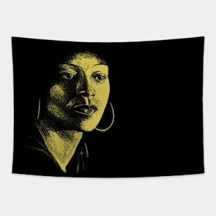 Yellow Angela Davis Tapestry