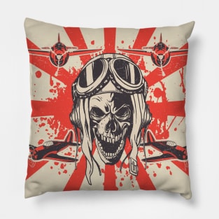 Kamikaze Skull Pillow