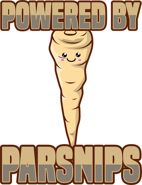 Powered By Parsnips - Vegan Kawaii Parsnip Kids T-Shirt by KawaiinDoodle