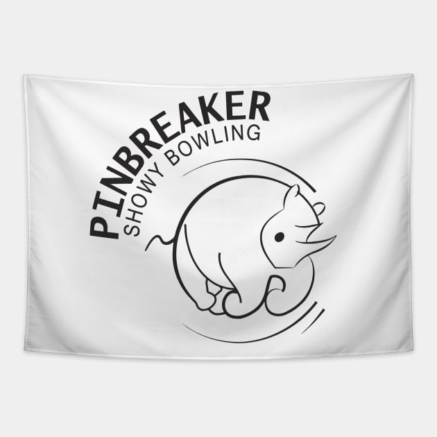 Pinbreaker - Showy Bowling (black) Tapestry by aceofspace