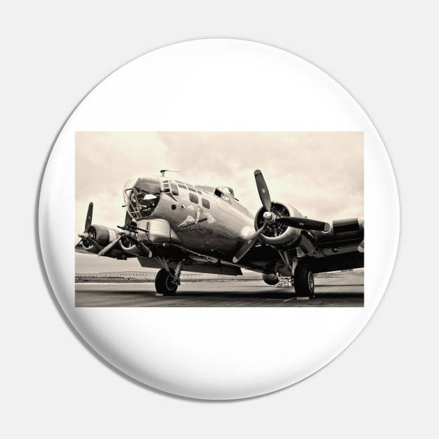 B-17 Bomber Airplane Aluminum Overcast Pin by Scubagirlamy