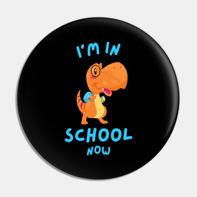 Schoolchildren Cute Dinosaur T-Rex School Start Pin by Foxxy Merch