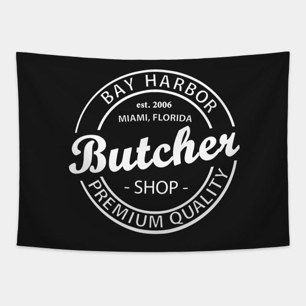 Bay Harbor Butcher Shop [white] Tapestry by red-leaf