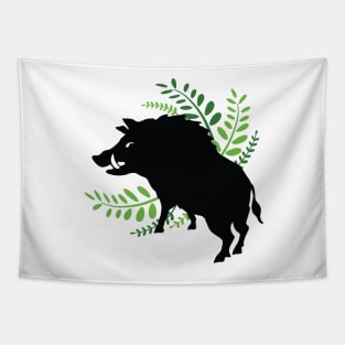 Wild Boar and Fern Design Tapestry