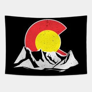 Colorado Mountain State Flag Denver Tapestry