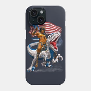 Liberty Patriotic Velociraptor Warrior Phone Case