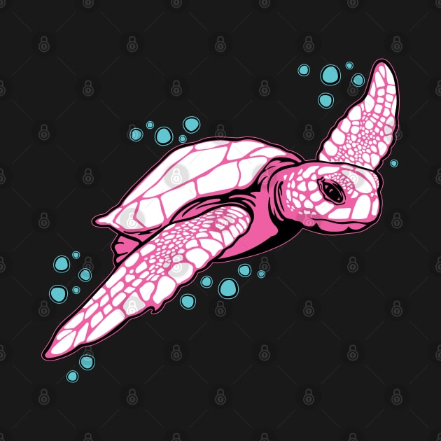 Pink Sea Turtle by Designs by Darrin