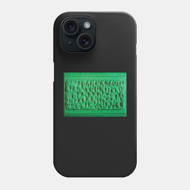 Texture - Green Stone Wall Phone Case by PorinArt