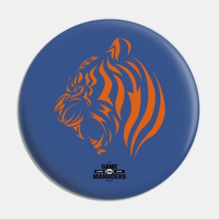 The Game Managers Podcast Tiger Orange Pin