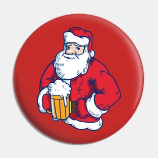 Drinking Santa - Beer X-Mas Xmas Christmas Pin