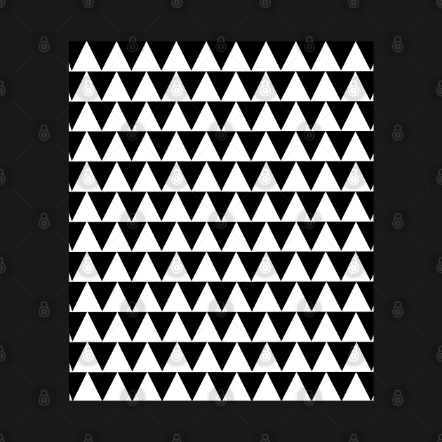 Monochrome Triangles Pattern by OneThreeSix