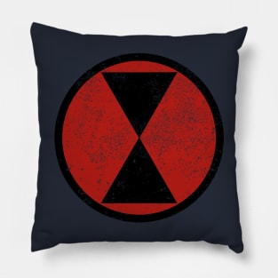 7th Infantry Division (distressed) Pillow