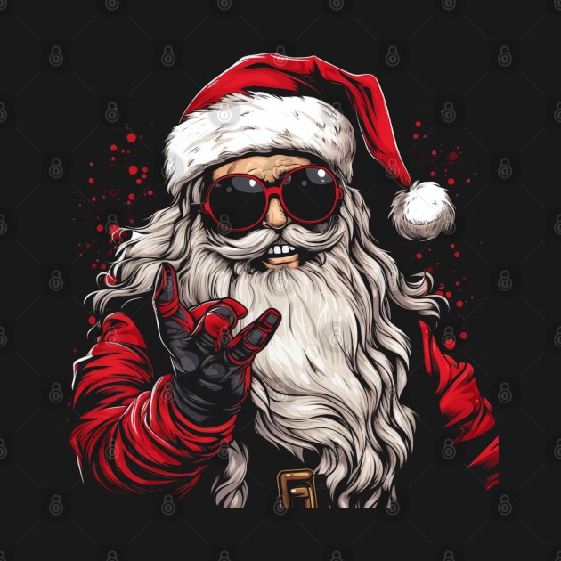 Funny Santa Rockstar by indigosstuff