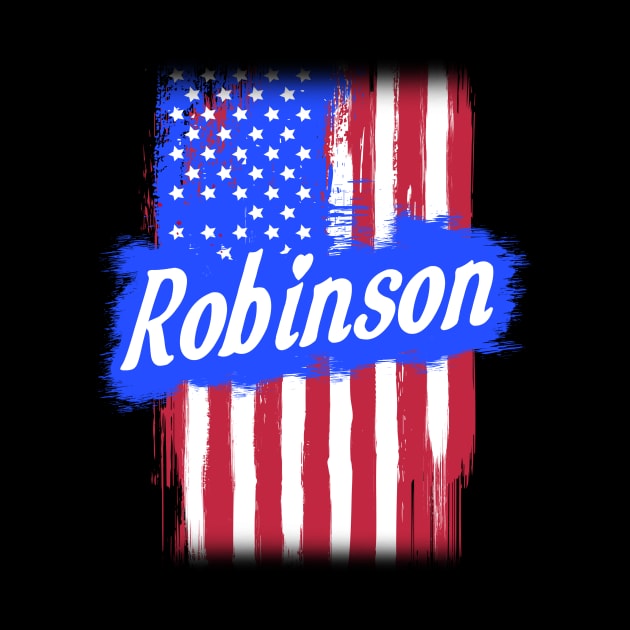 American Flag Robinson Family Gift For Men Women, Surname Last Name by darius2019